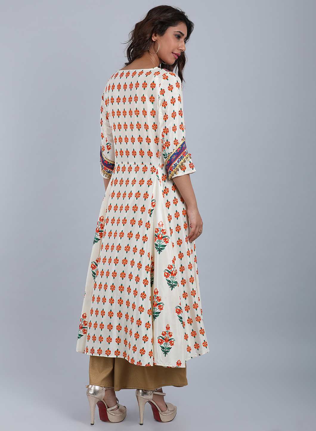 Multicolor Round Neck Printed kurta