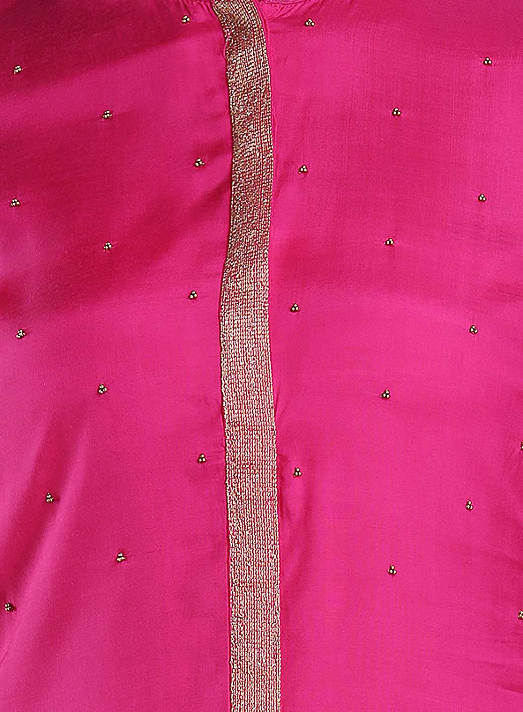 Pink Solid Mandarin Neck kurta