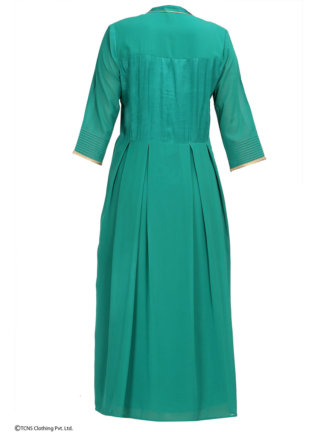Green Embroidered 3/4 Sleeve kurta