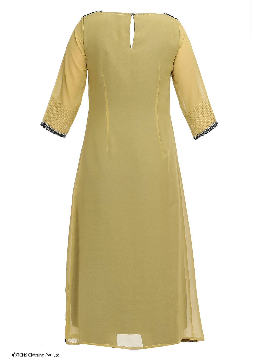 Green Embellished 3/4 Sleeve kurta