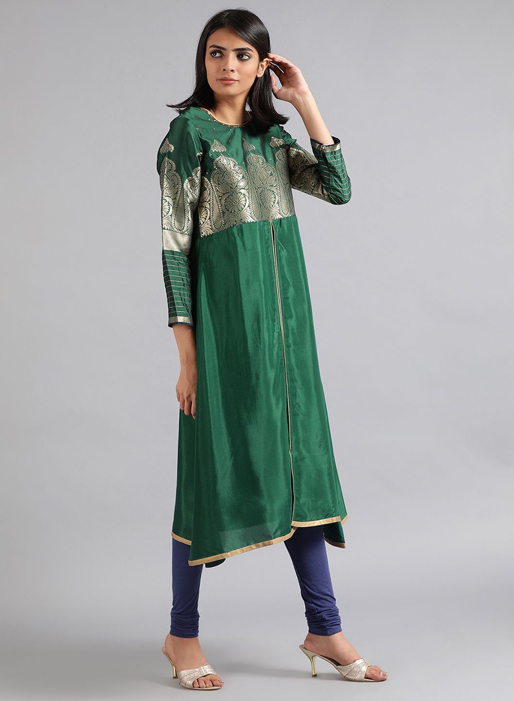 Green Round Neck kurta