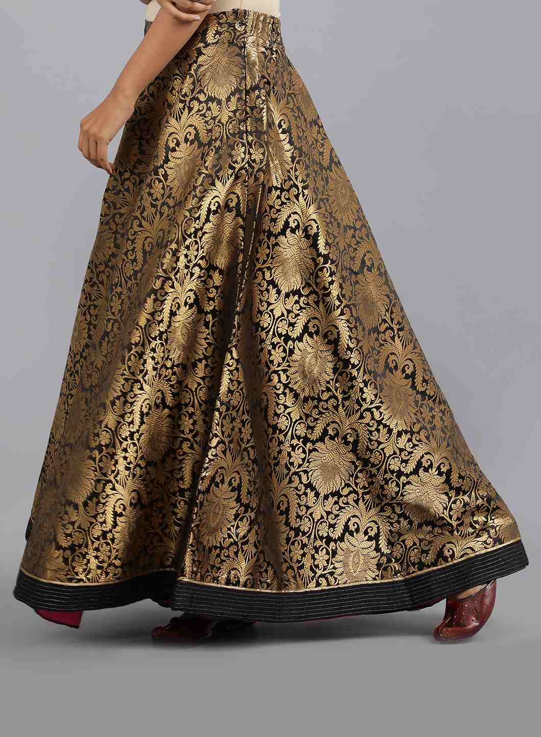 Black Jacquard Skirt