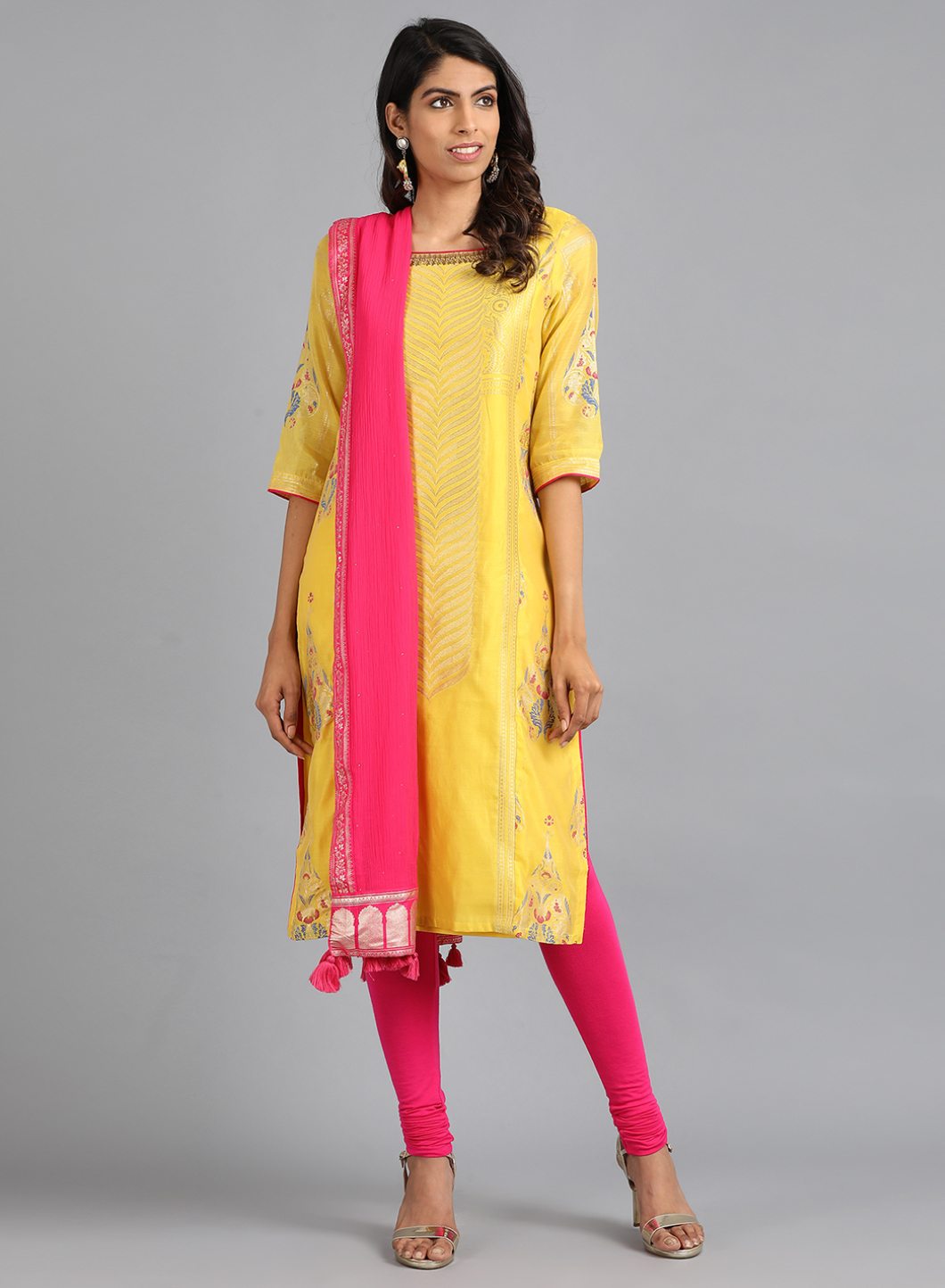 Pink Solid Dupatta