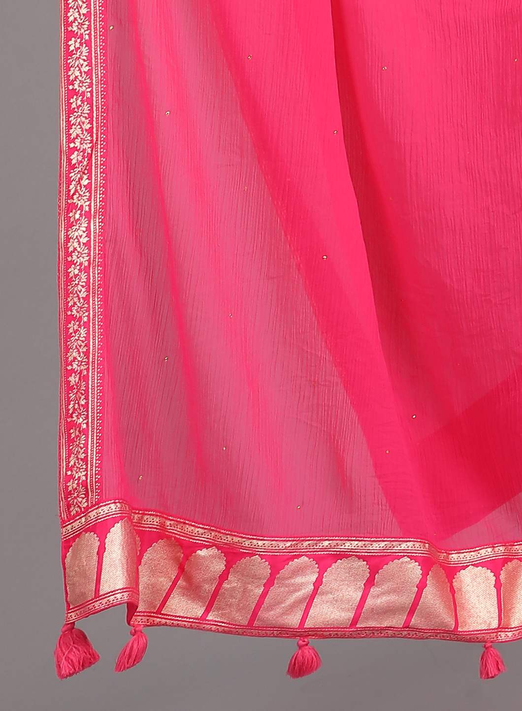 Pink Solid Dupatta