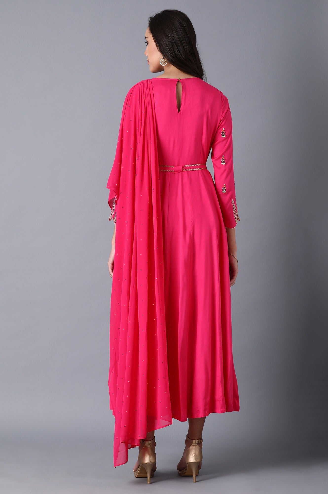 Pink Anarkali kurta
