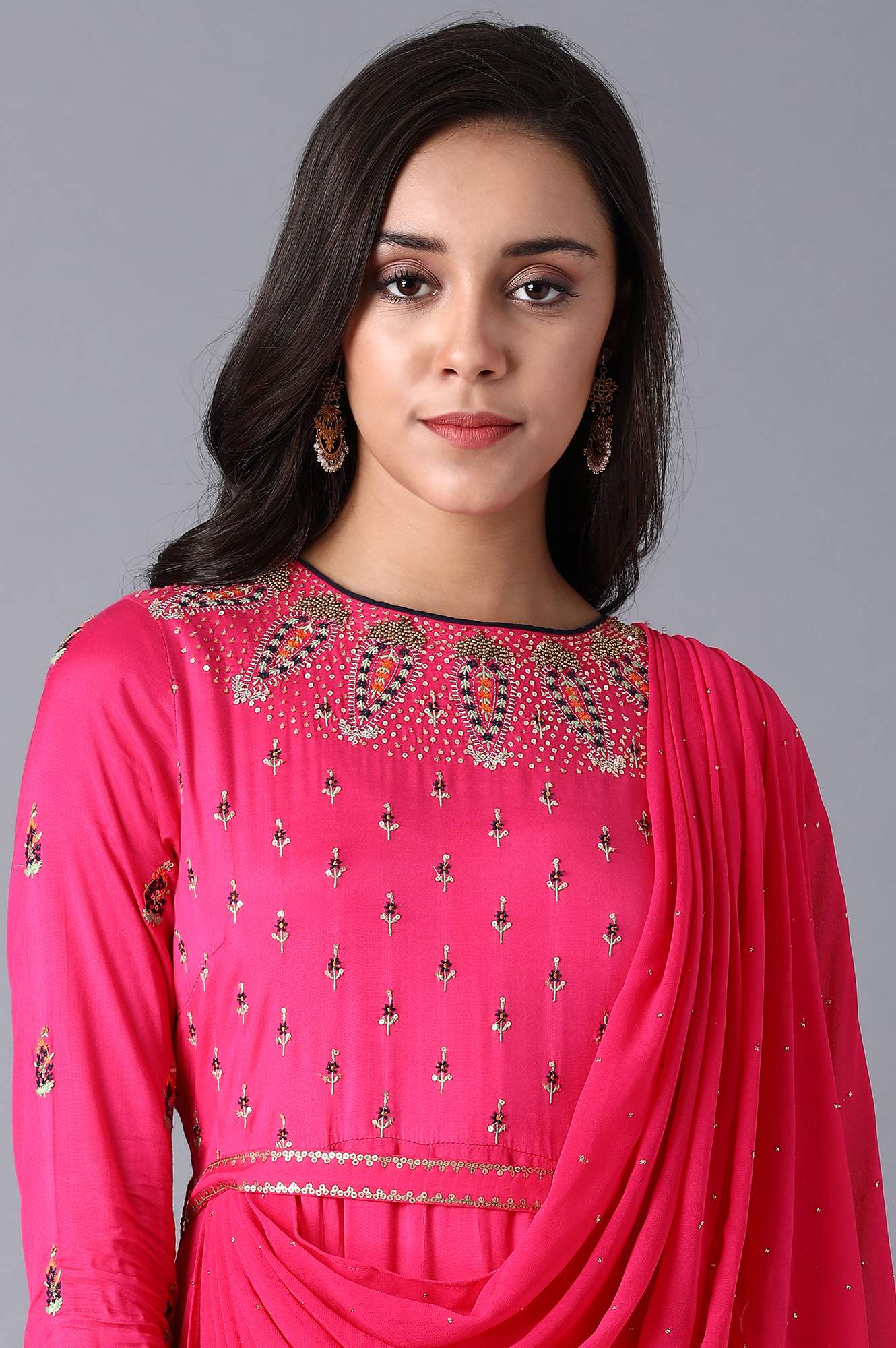 Pink Anarkali kurta