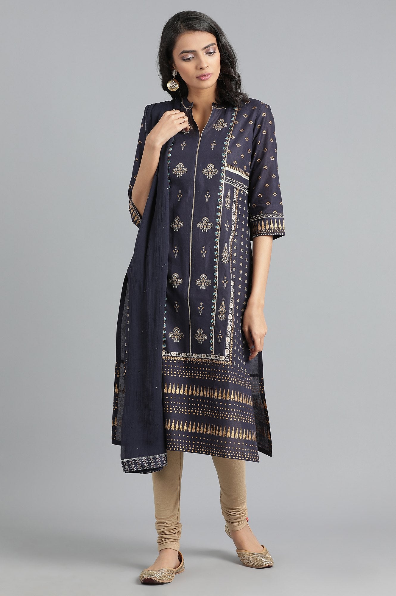 Blue Chiffon Dupatta