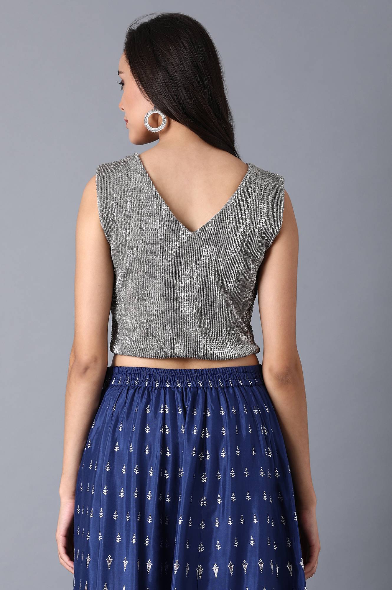 Silver Sequined Top