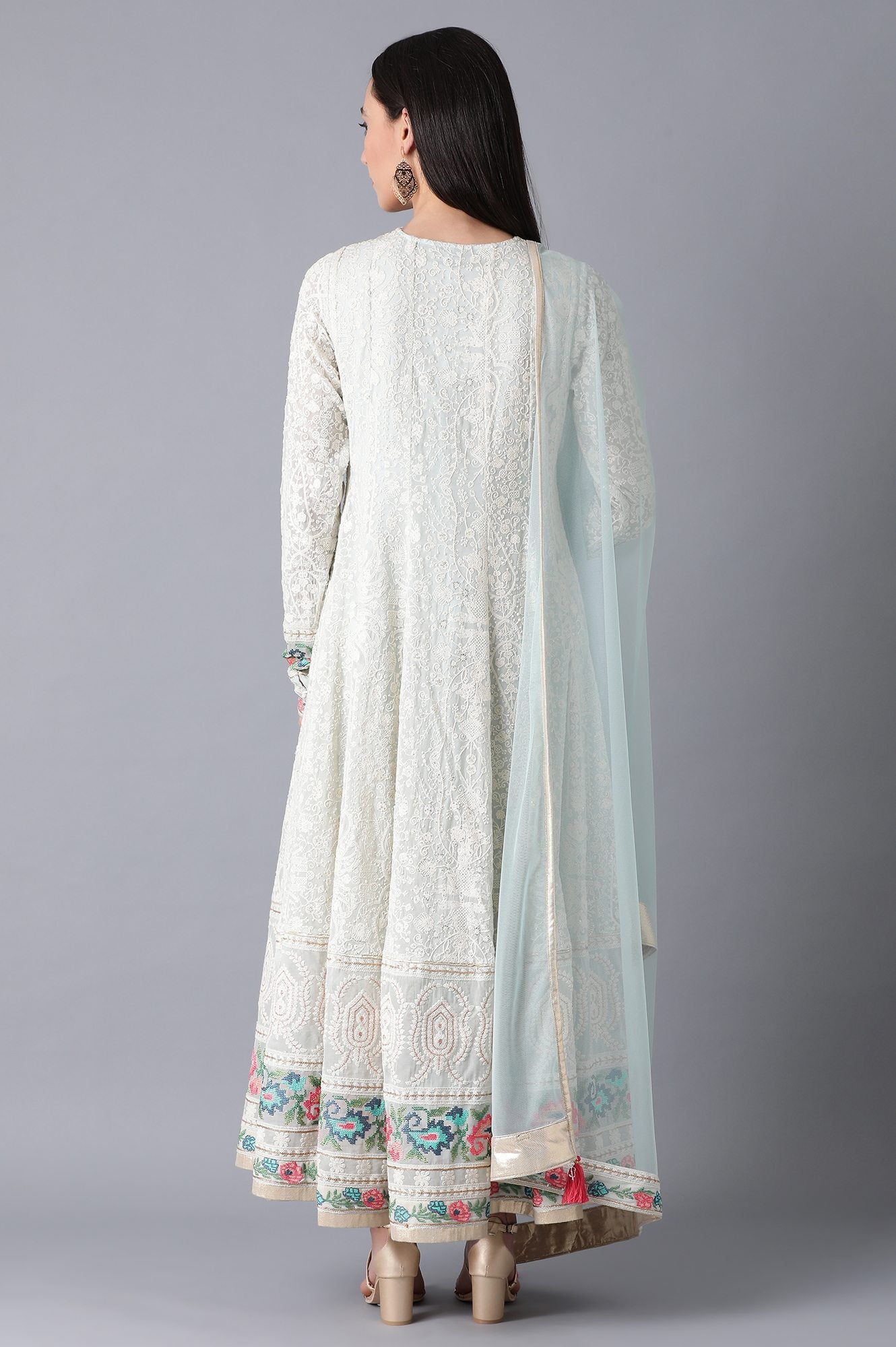 Blue Round Neck kurta Set