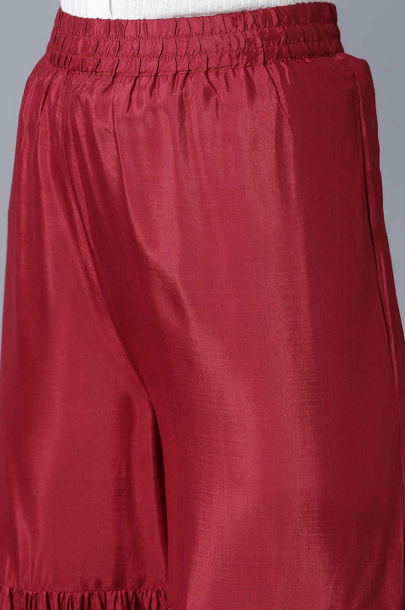 Gold kurta- Dark Red Sharats- Dupatta Set