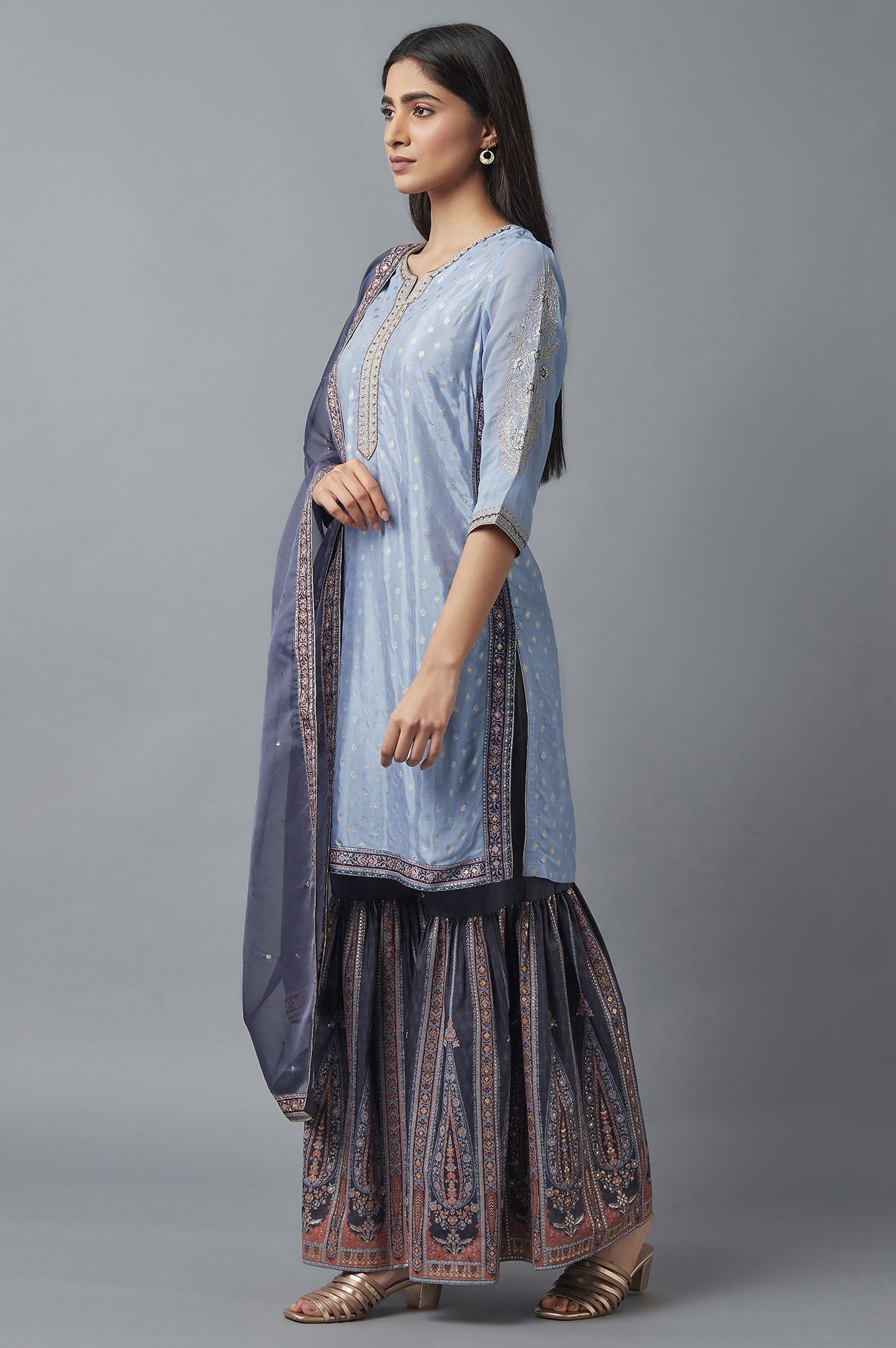 Light Purple Sharara Set