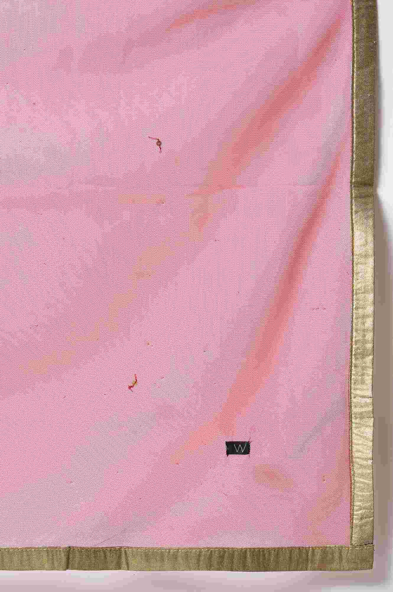 Purple Velvet Anarkali-Tights-Dupatta Set