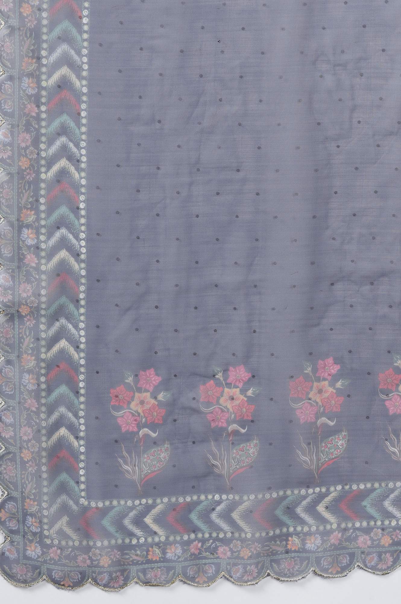 Dark Blue Anarkali kurta Tights Dupatta Set