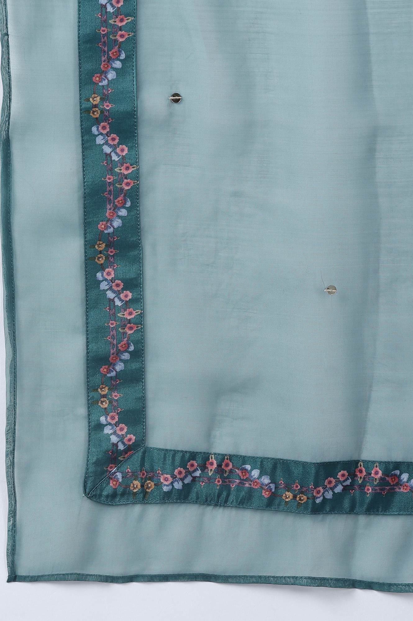 Dark Green Anarkali kurta Tights Dupatta Set