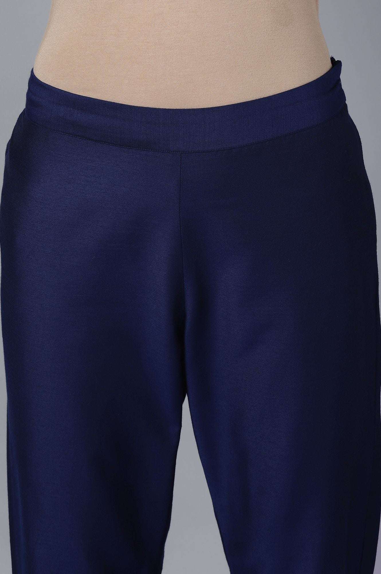 Navy Blue kurta Slim Pants Dupatta Set