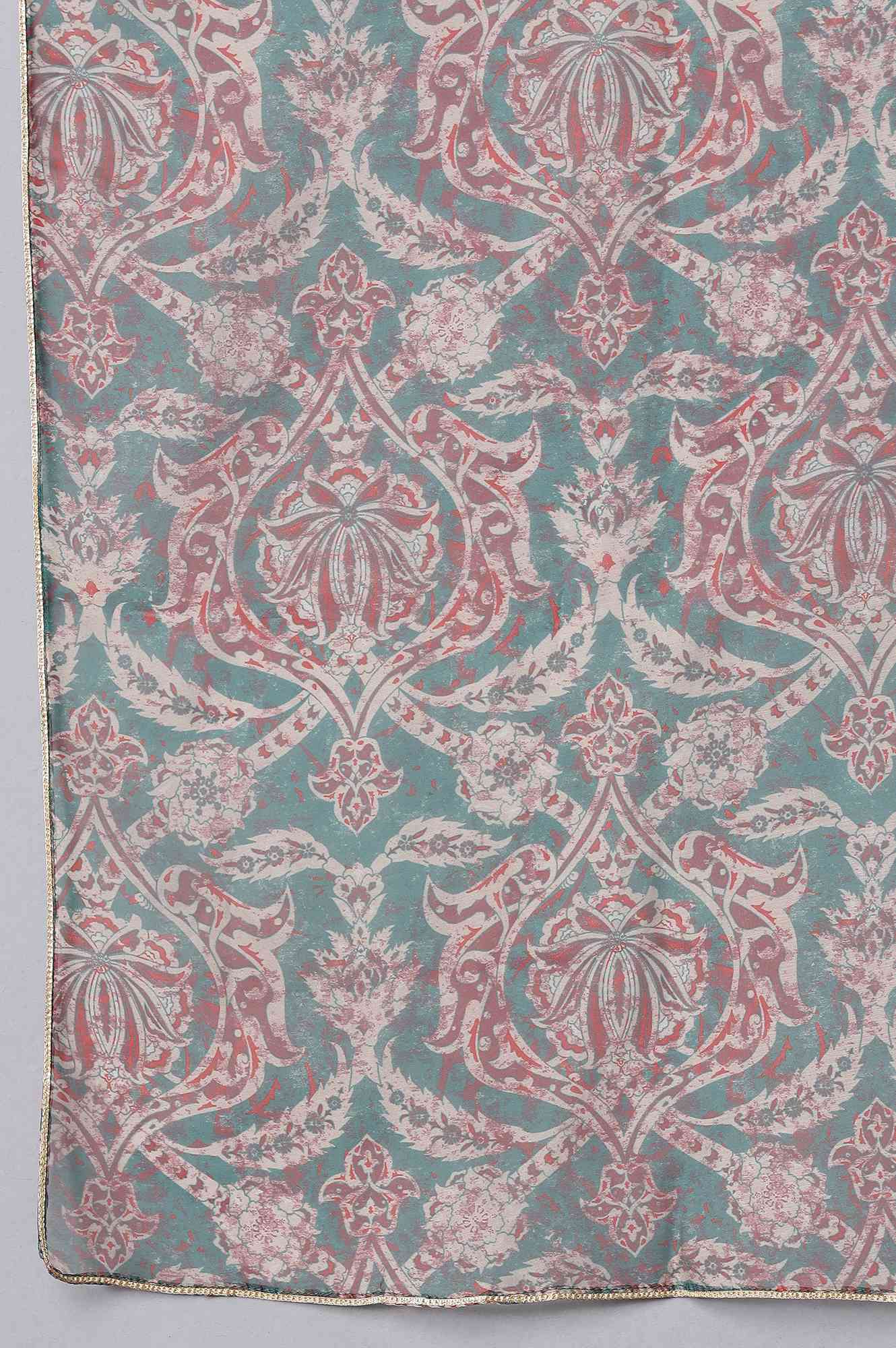 Pine Green kurta-Slim Pant-Dupatta Set