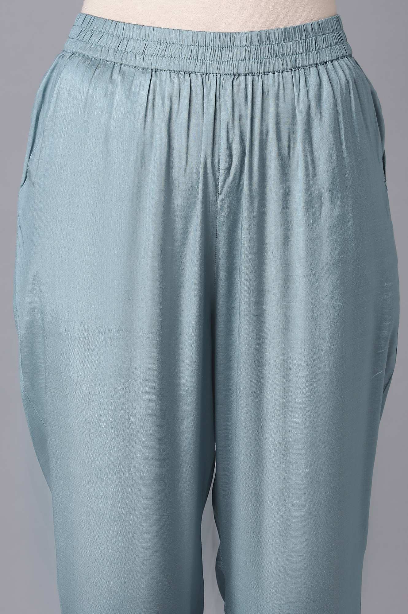 Light Blue kurta-Slim Pant- Dupatta Set