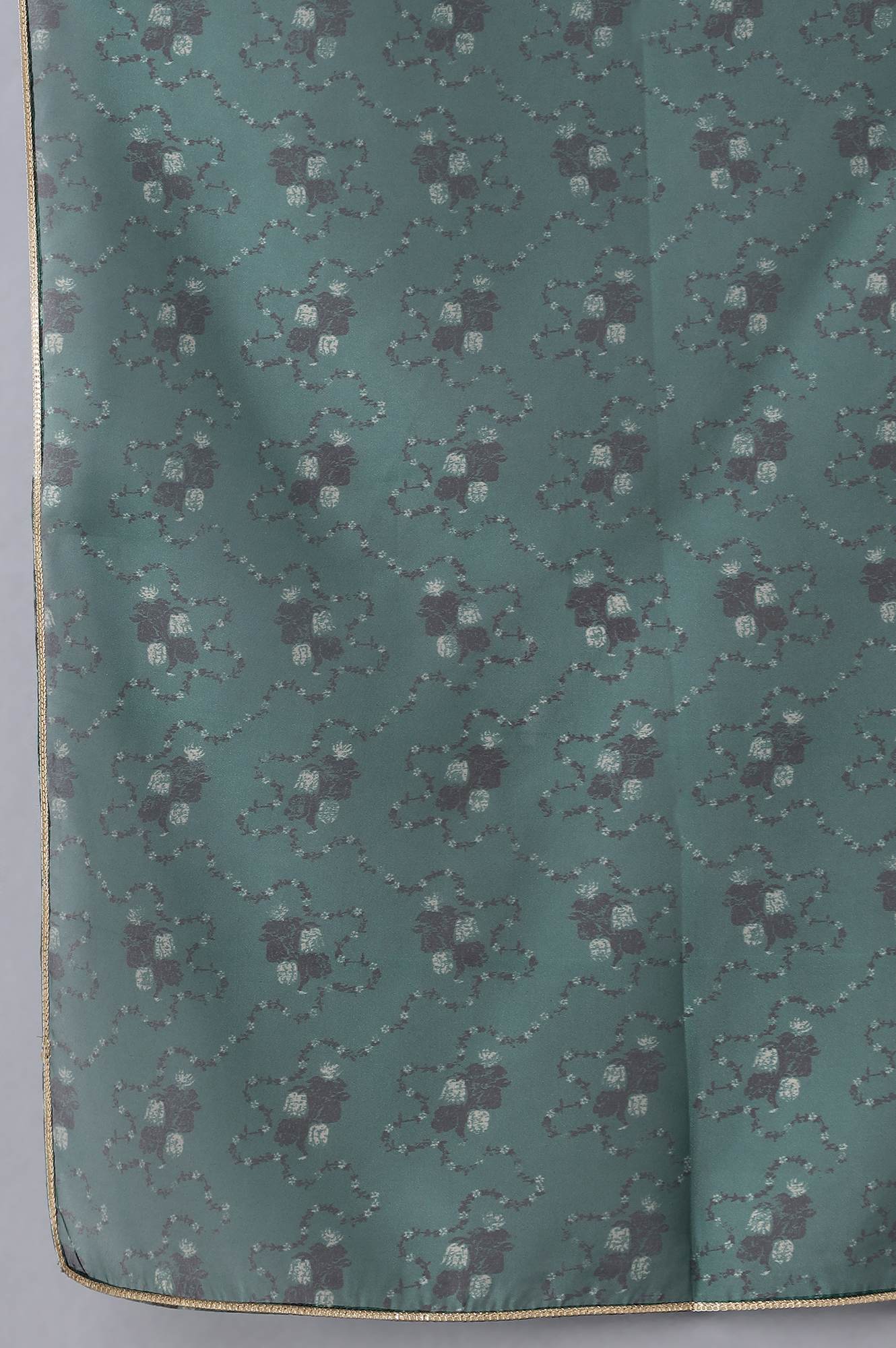 Green kurta-Slim Pant- Dupatta Set