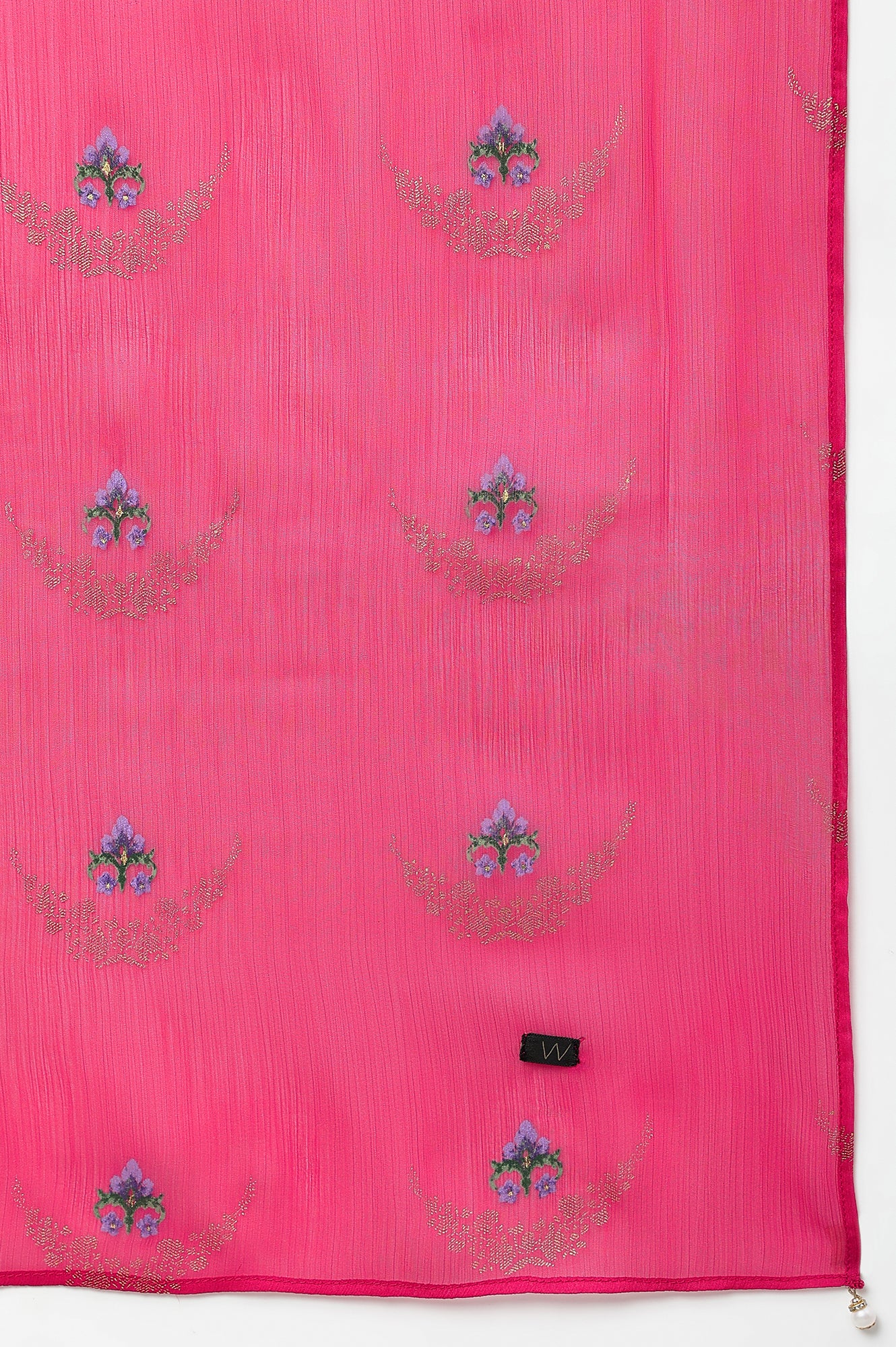 Yellow Chanderi kurta With Tiered Sharara And Dupatta