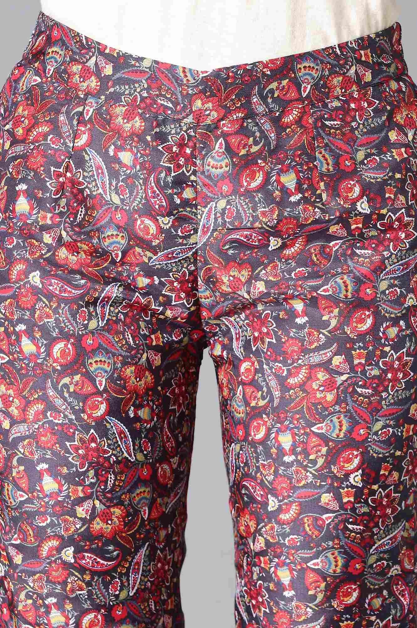 Green Chanderi kurta, Slim Pants And Dupatta Set