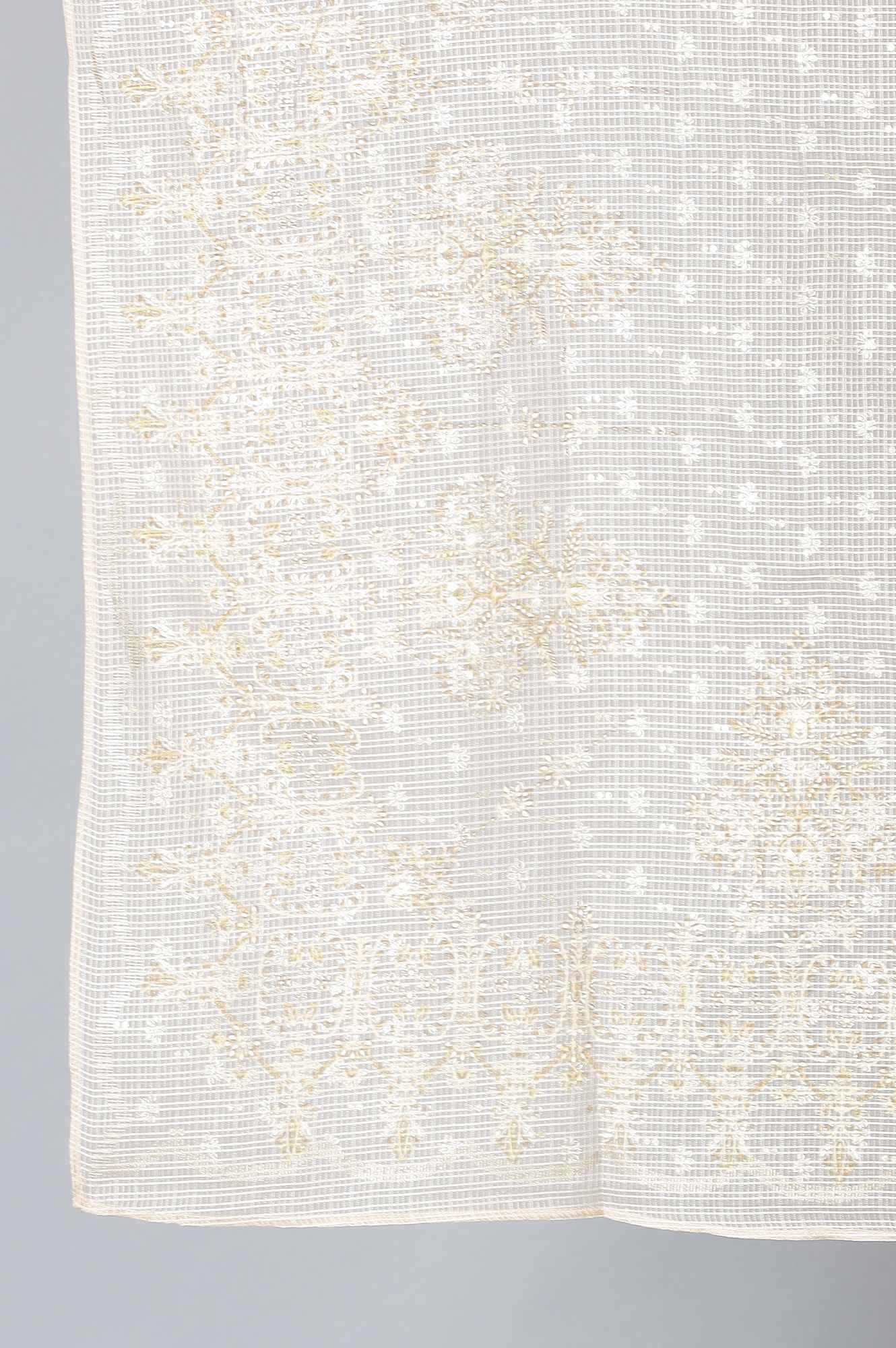 Ecru And Beige Heavy Festive kurta With Parallel Pants And Dupatta