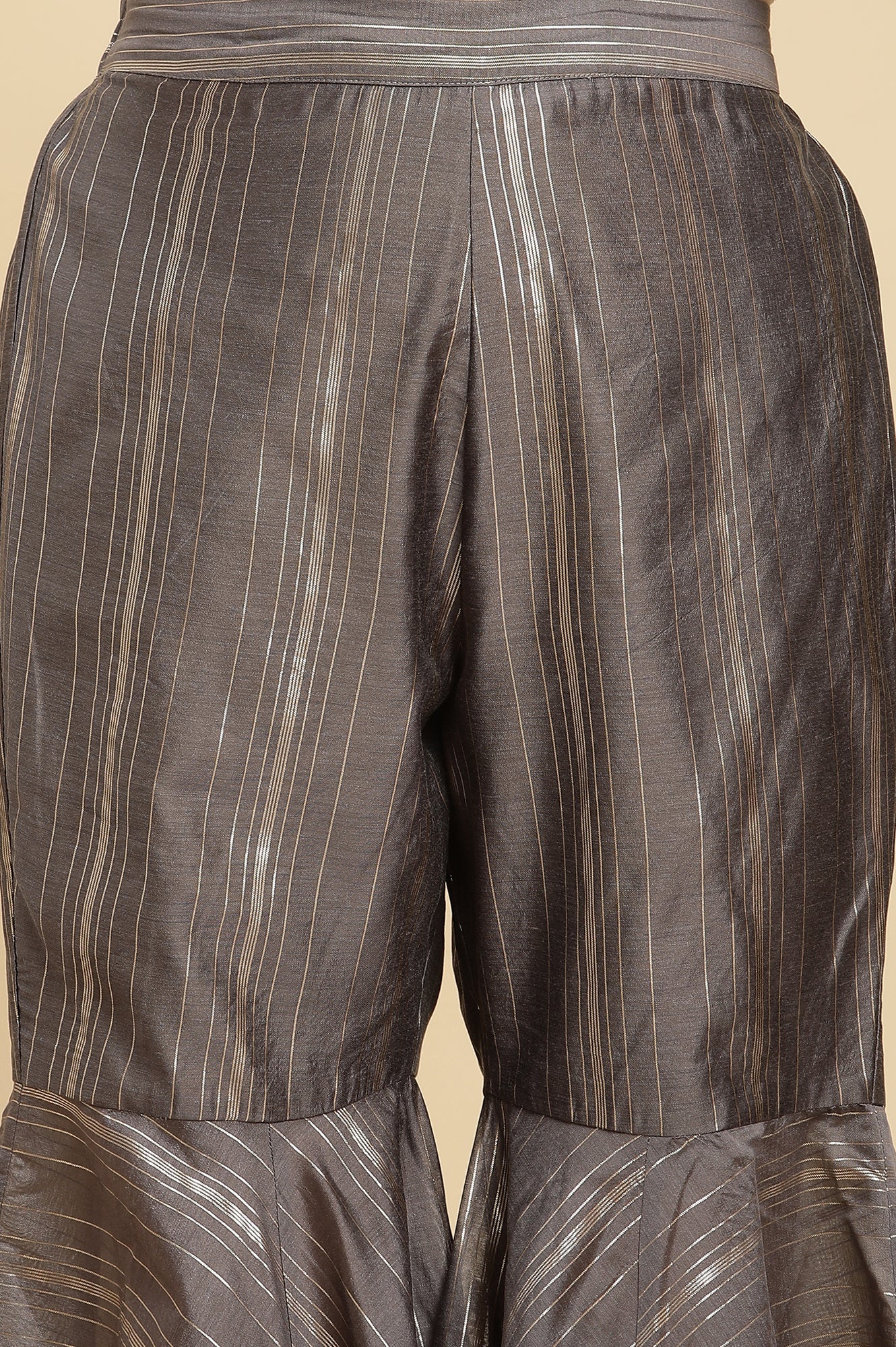 Light Grey Embroidered Heavy Festive Kurta And Sharara And Dupatta Set