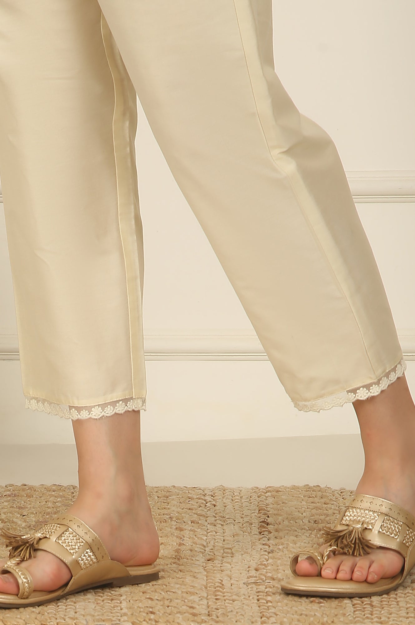 White Embroidered Organza Flared Kurta, Pants and Dupatta Set