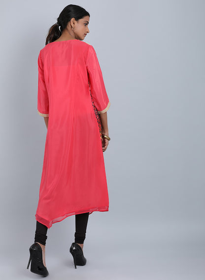 Coral Round Neck Printed kurta