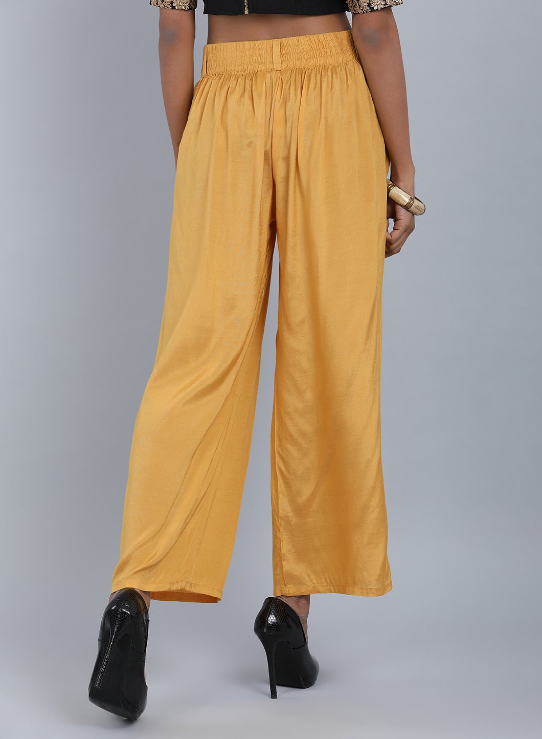 Yellow Tailored Volume Pants