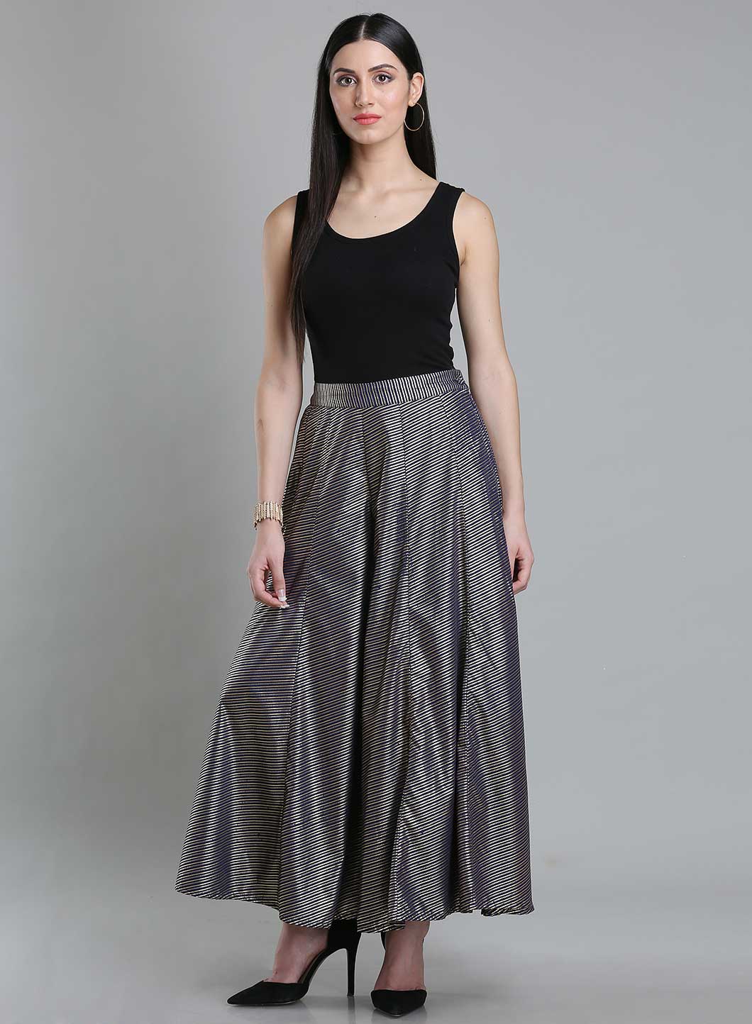 Black Printed Culottes