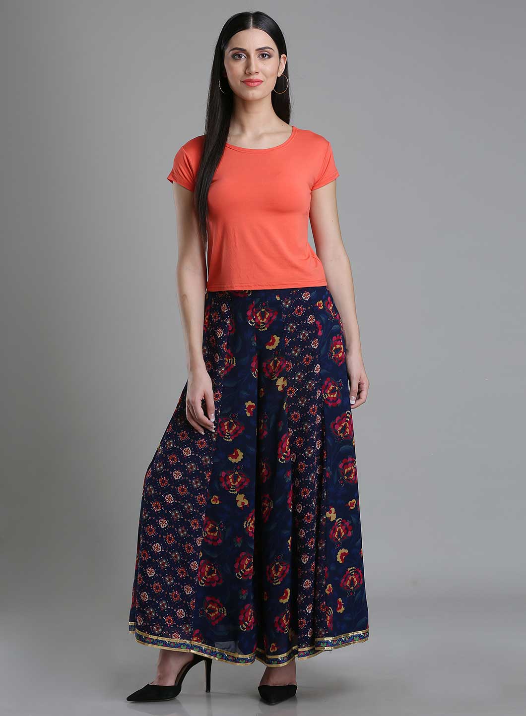 Blue Printed Culottes