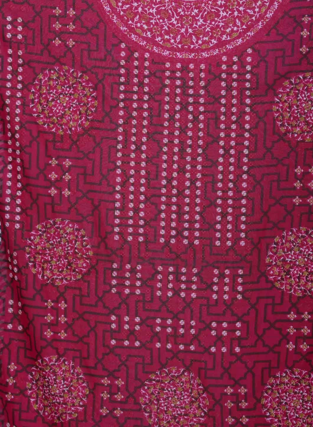 Pink Printed Dupatta