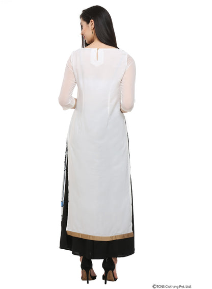 Ecru Round Neck kurta