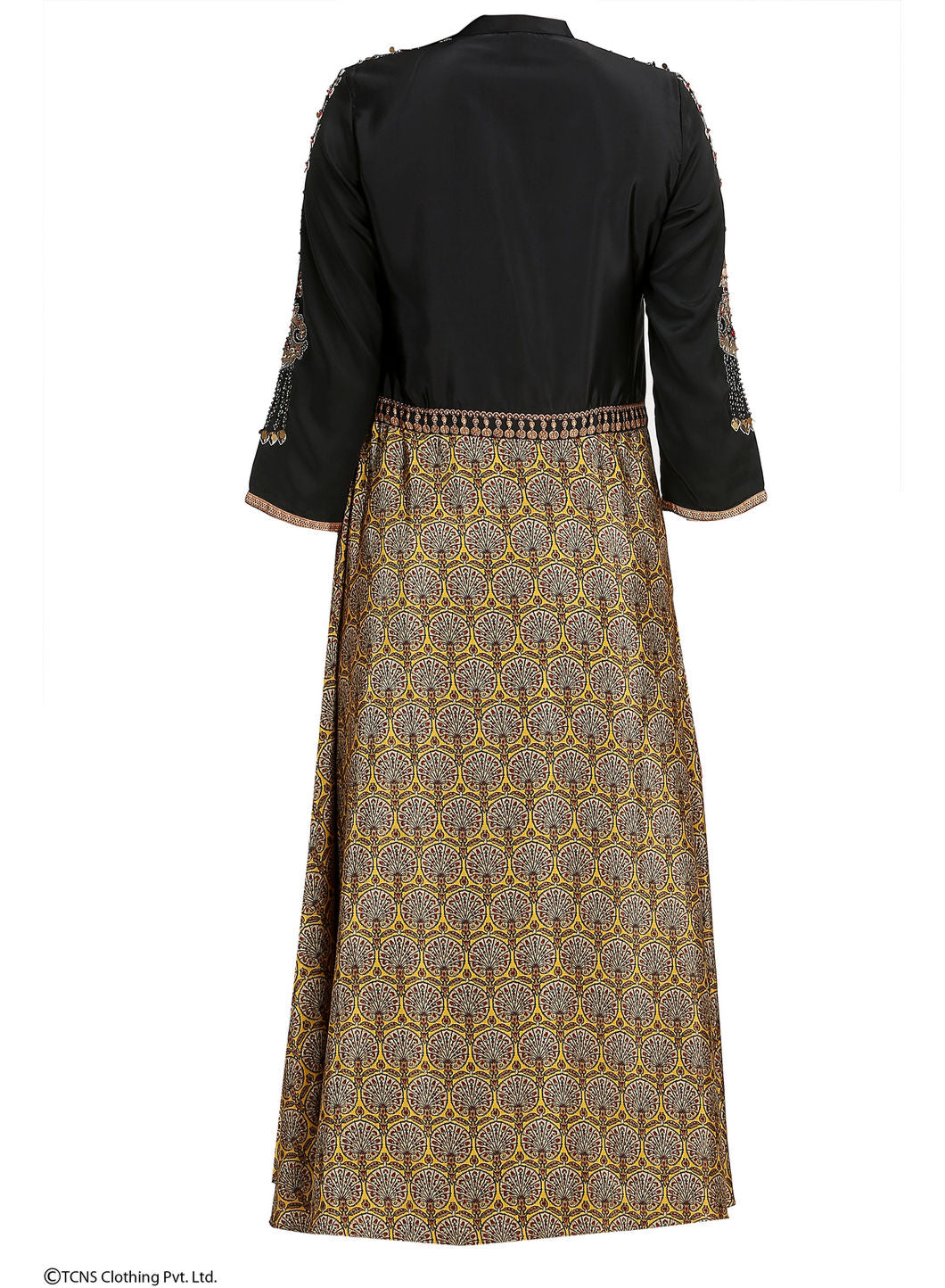 Black Embellished 3/4 Sleeve kurta