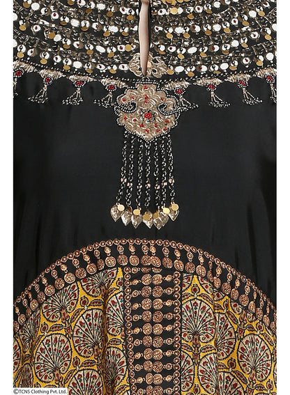 Black Embellished 3/4 Sleeve kurta