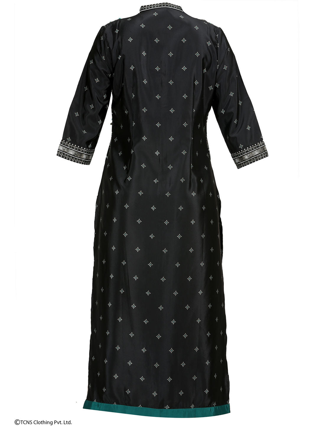 Black Printed 3/4 Sleeve kurta