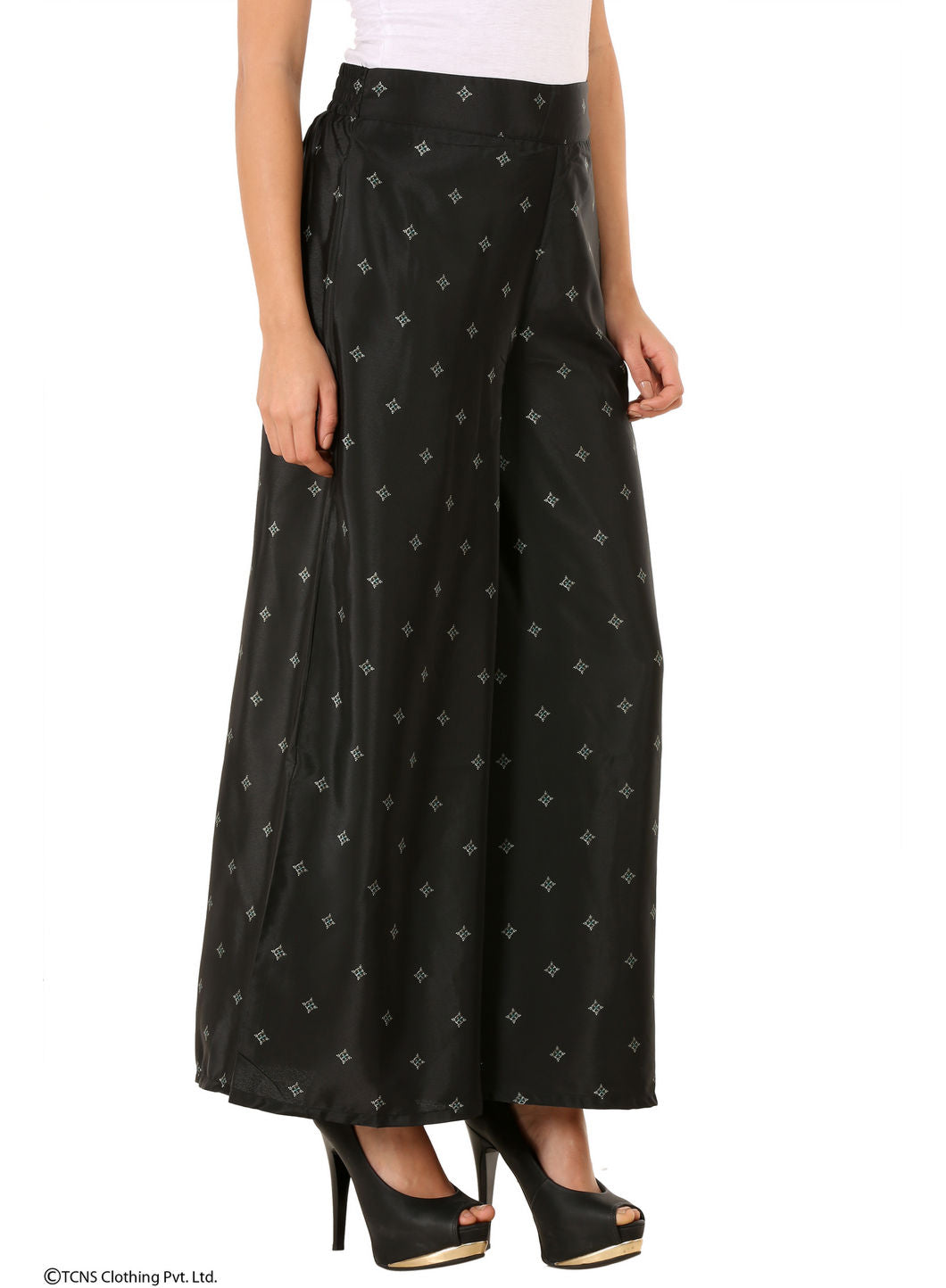 Black Printed Palazzos