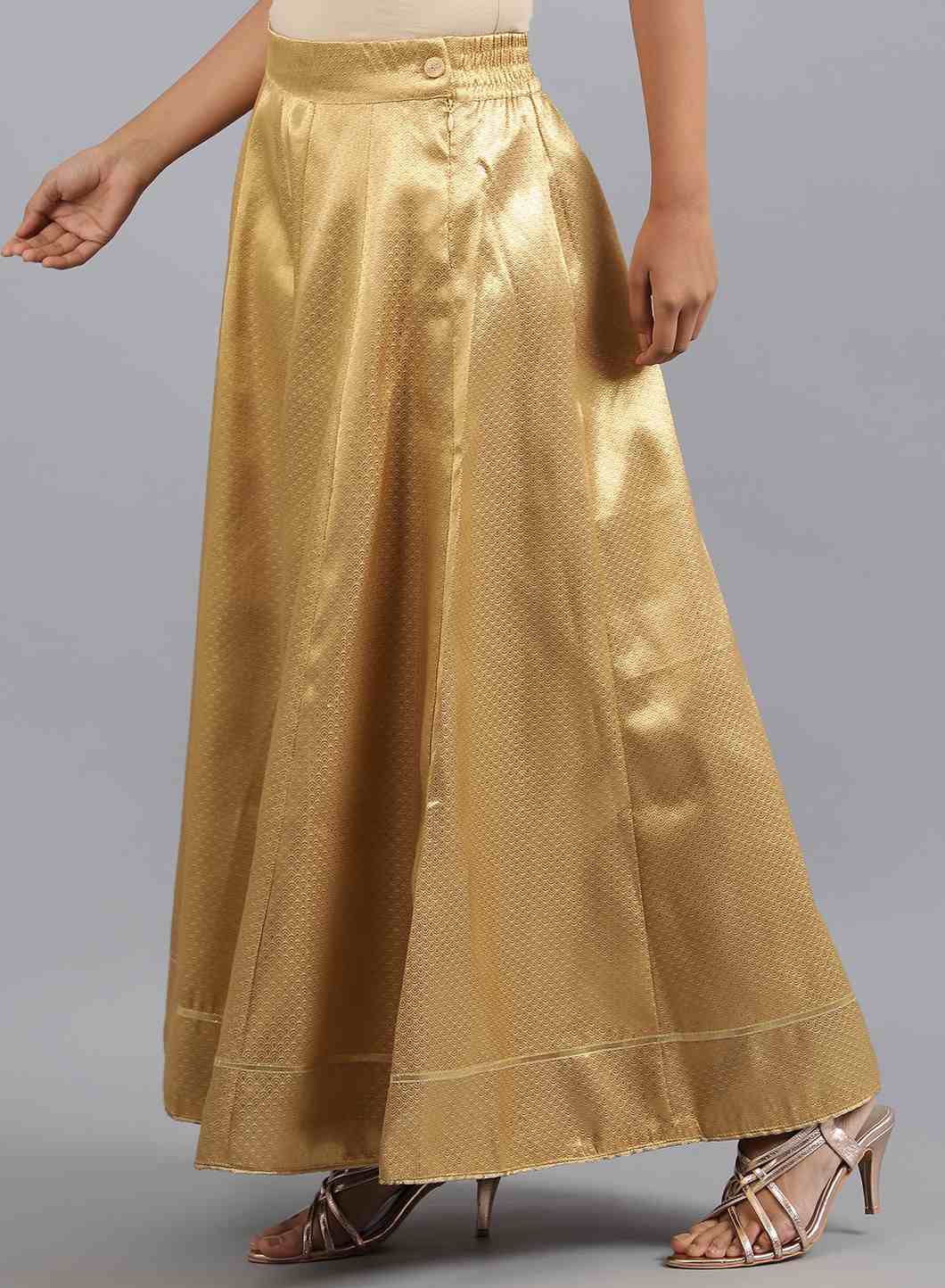 Gold Jacquard Skirt