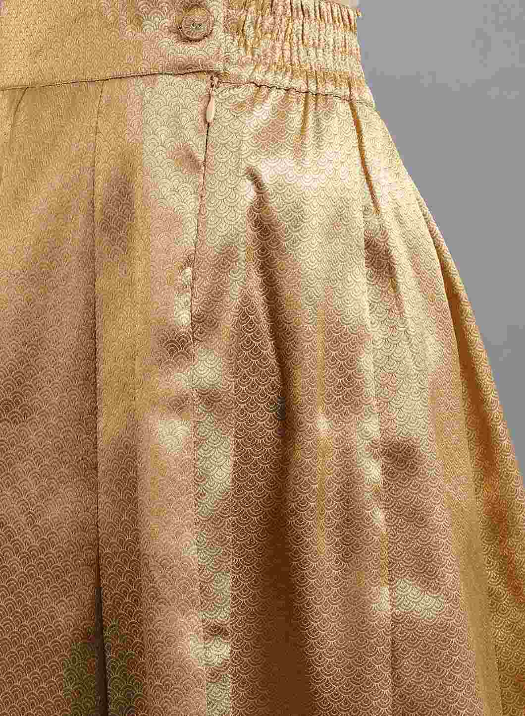 Gold Jacquard Skirt