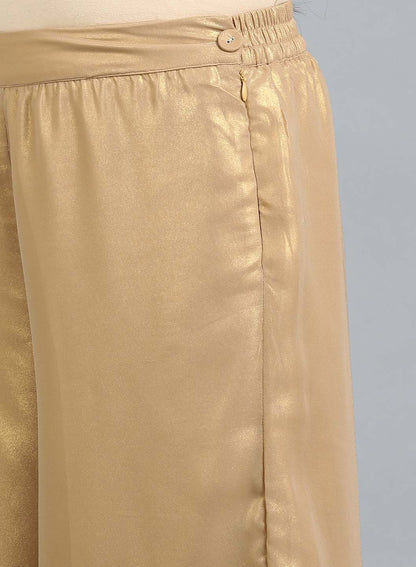 Gold Solid Pants