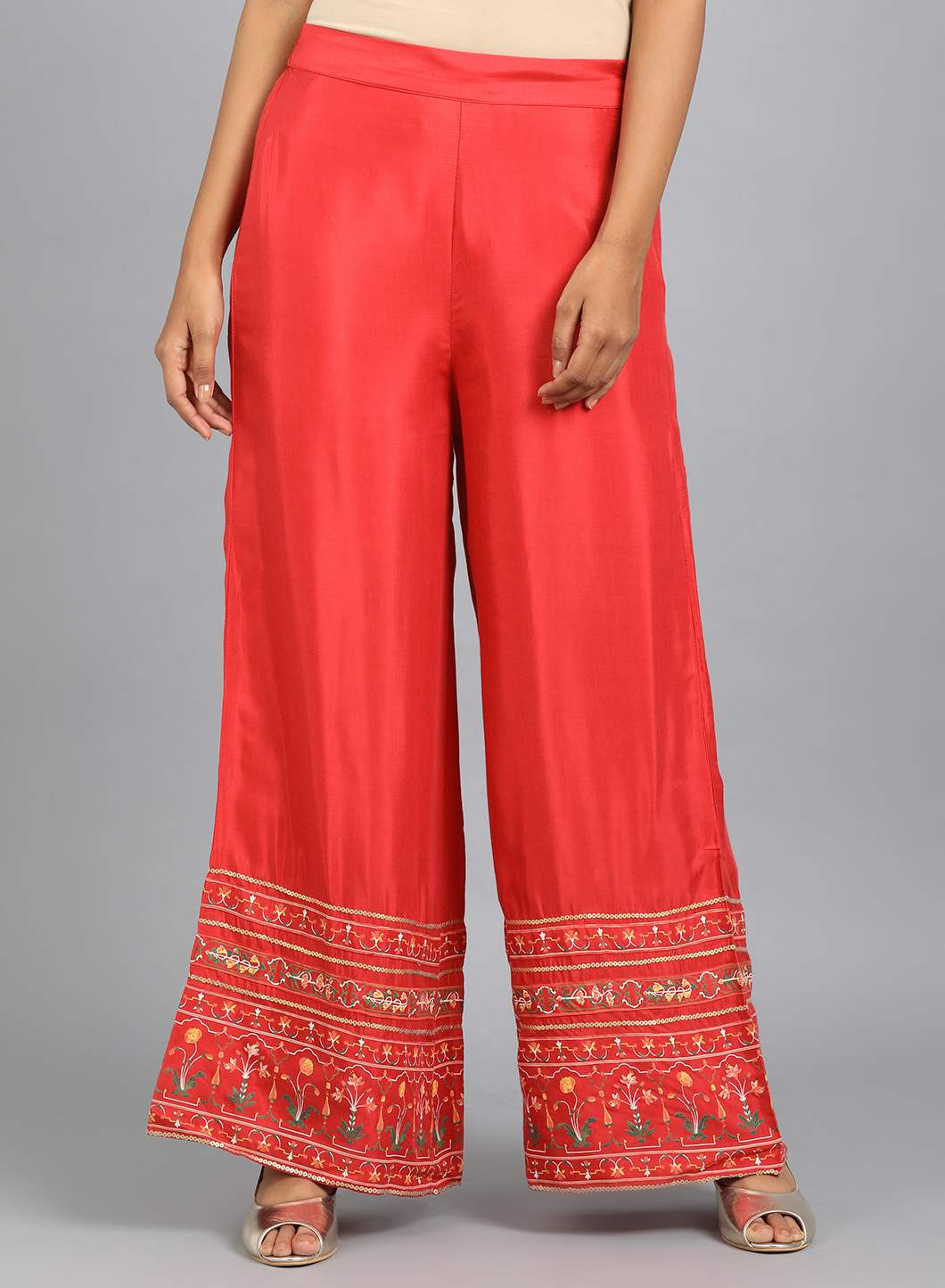 Red Parallel Pants