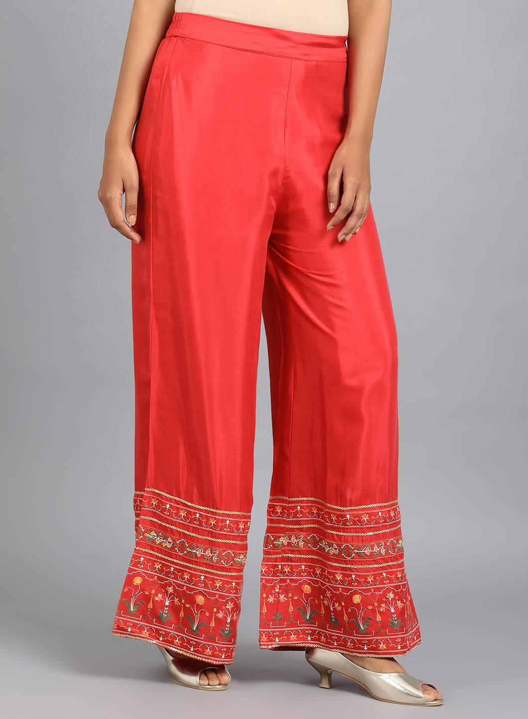 Red Parallel Pants