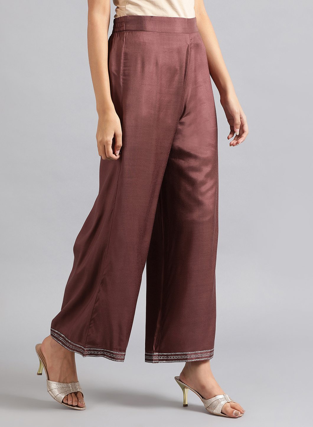 Brown Flared Pants