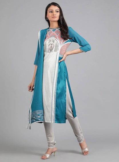 Blue Solid Dupatta