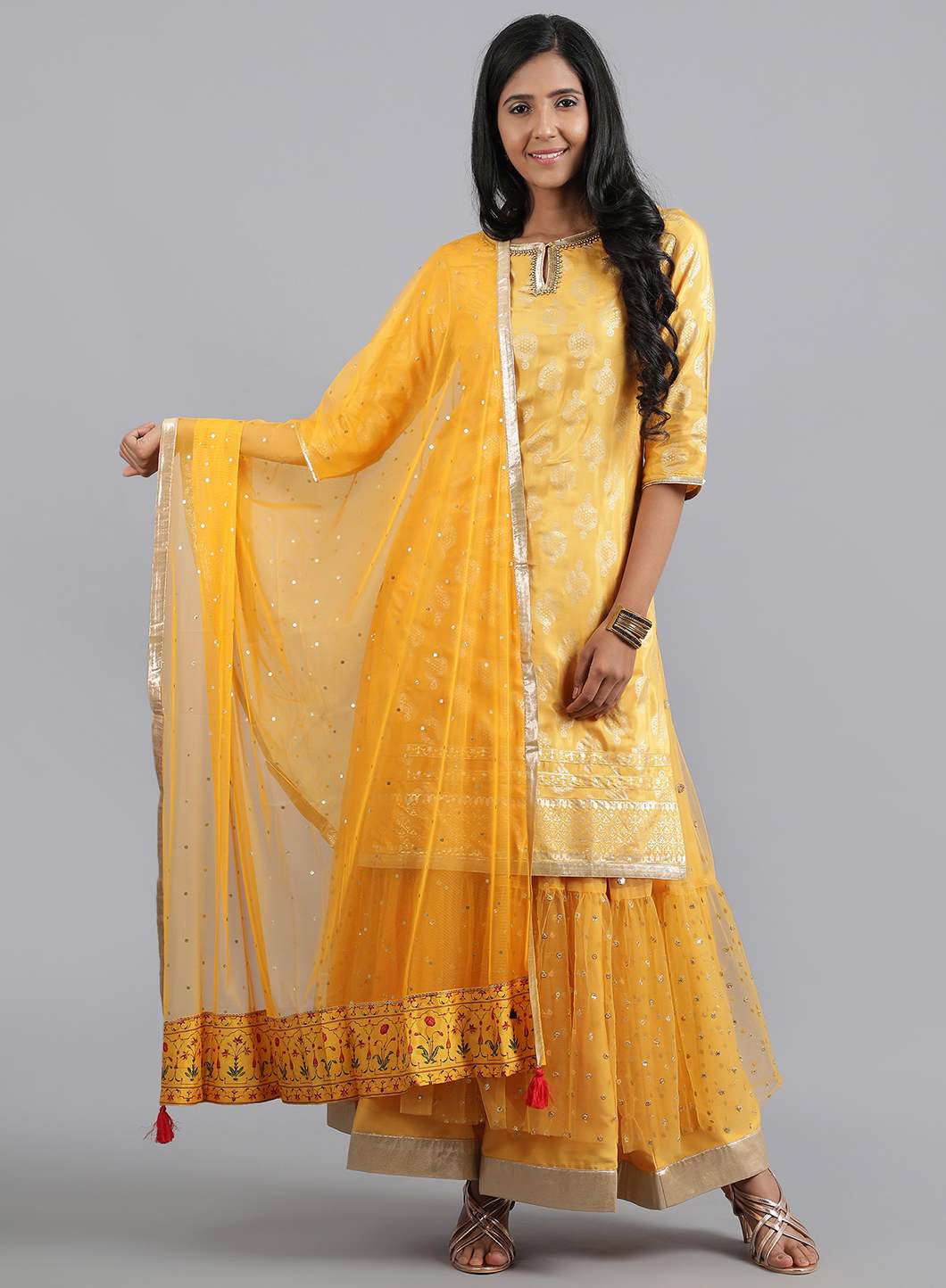 Yellow Solid Dupatta