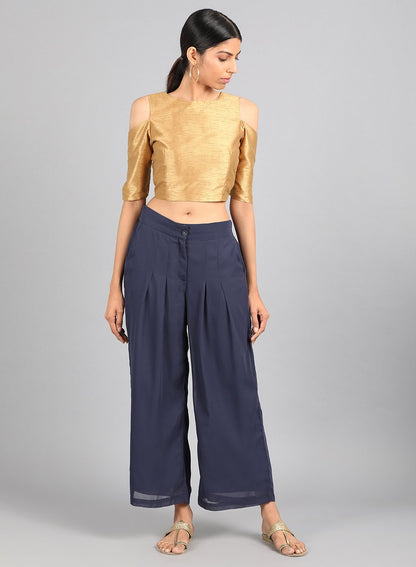 Blue Tailored Volume Pants