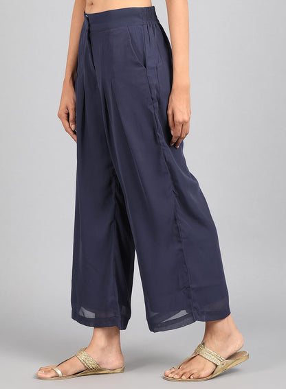 Blue Tailored Volume Pants