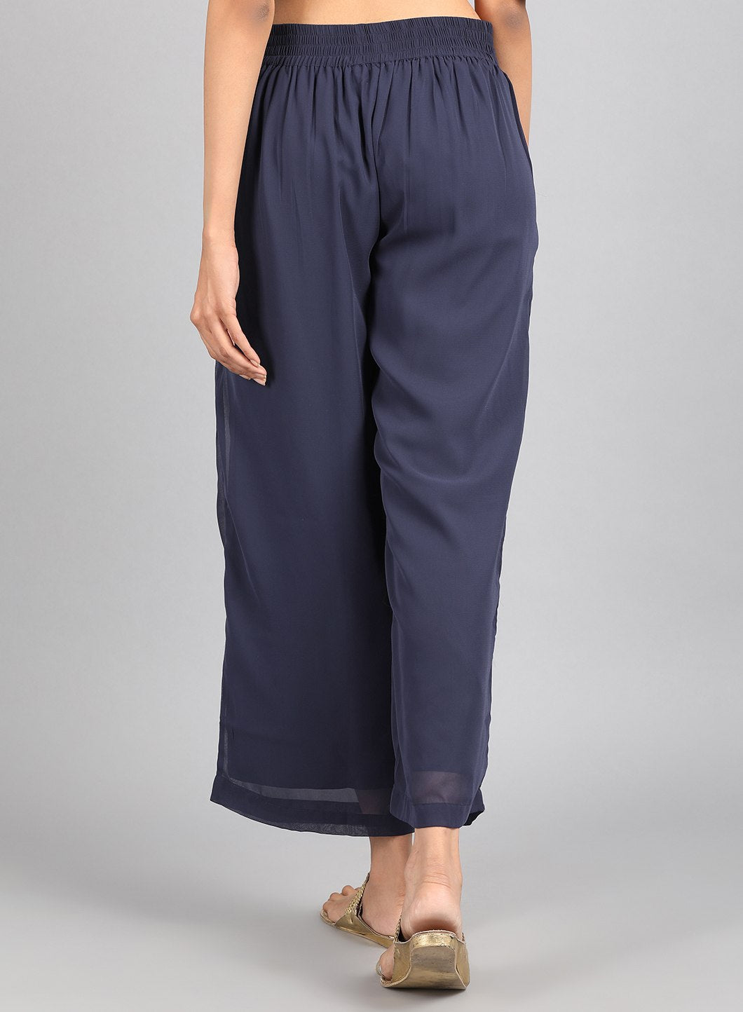 Blue Tailored Volume Pants