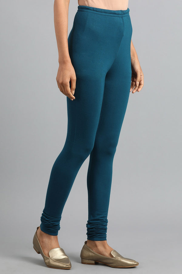 Navy Blue Knitted Churidar