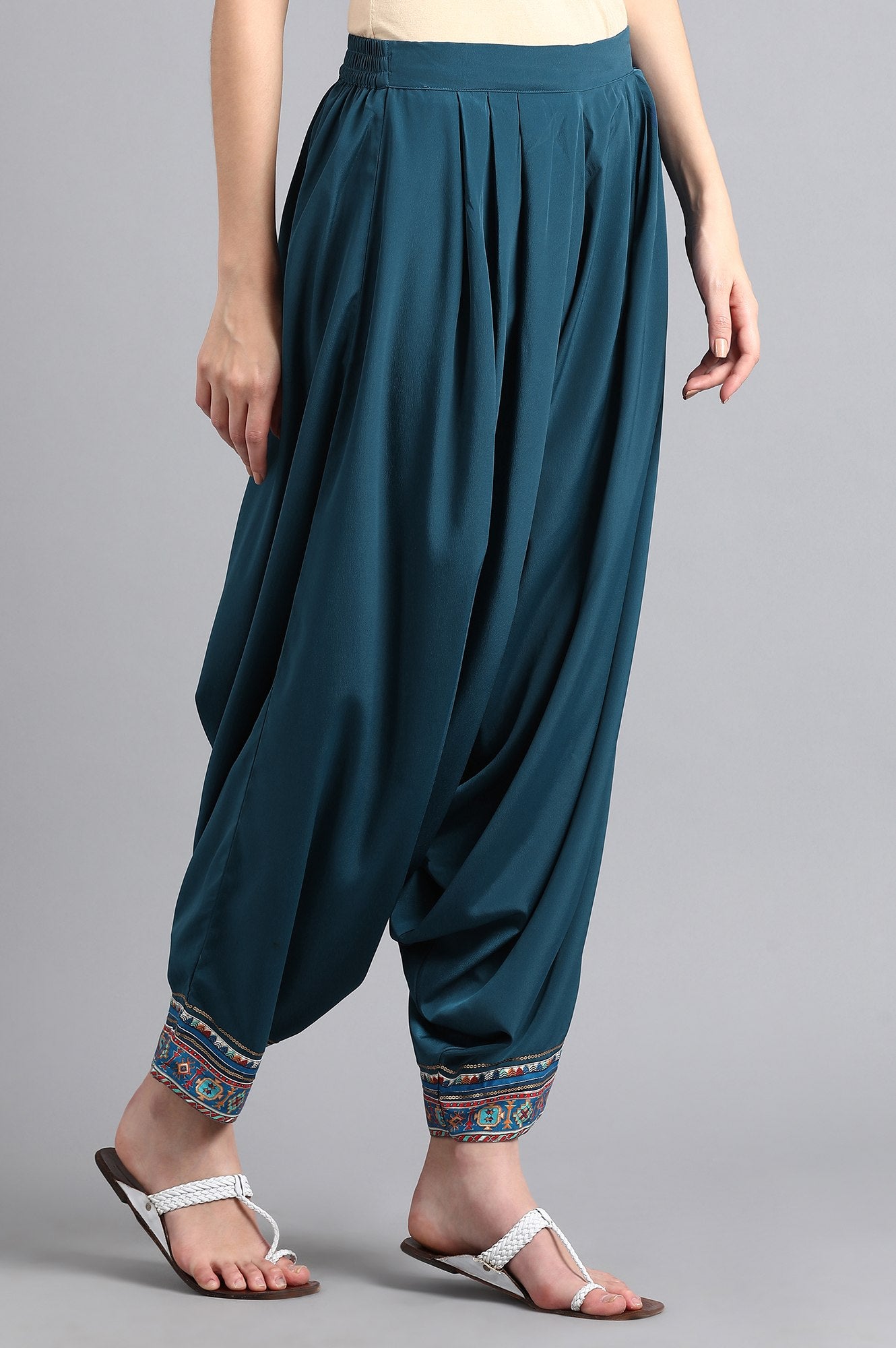 Blue Draped Pants